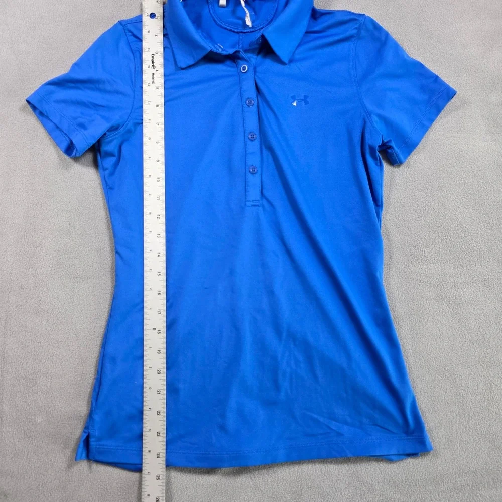 Under Armour Polo Womens Extra Small Blue HeatGear Fitted Solid